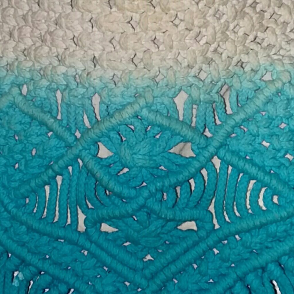 Blue and beige purse - Picture 3 of 5